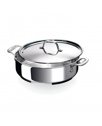 Cratita cu manere laterale si capac, inox, 5.1 L, 28 cm, Chef - BEKA